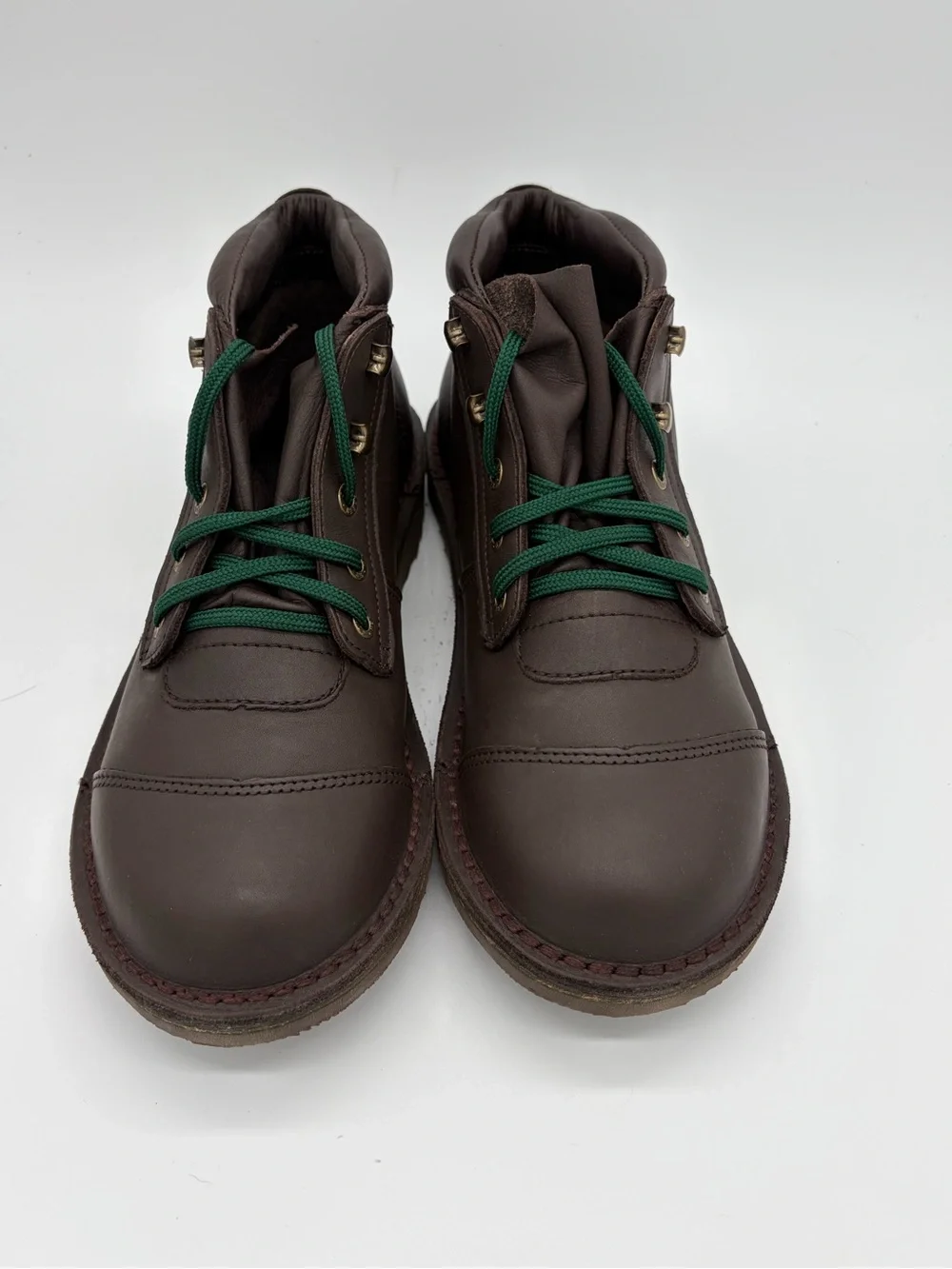 Jim Green Men's Brown Chukka Boots with Green Laces, New without Box